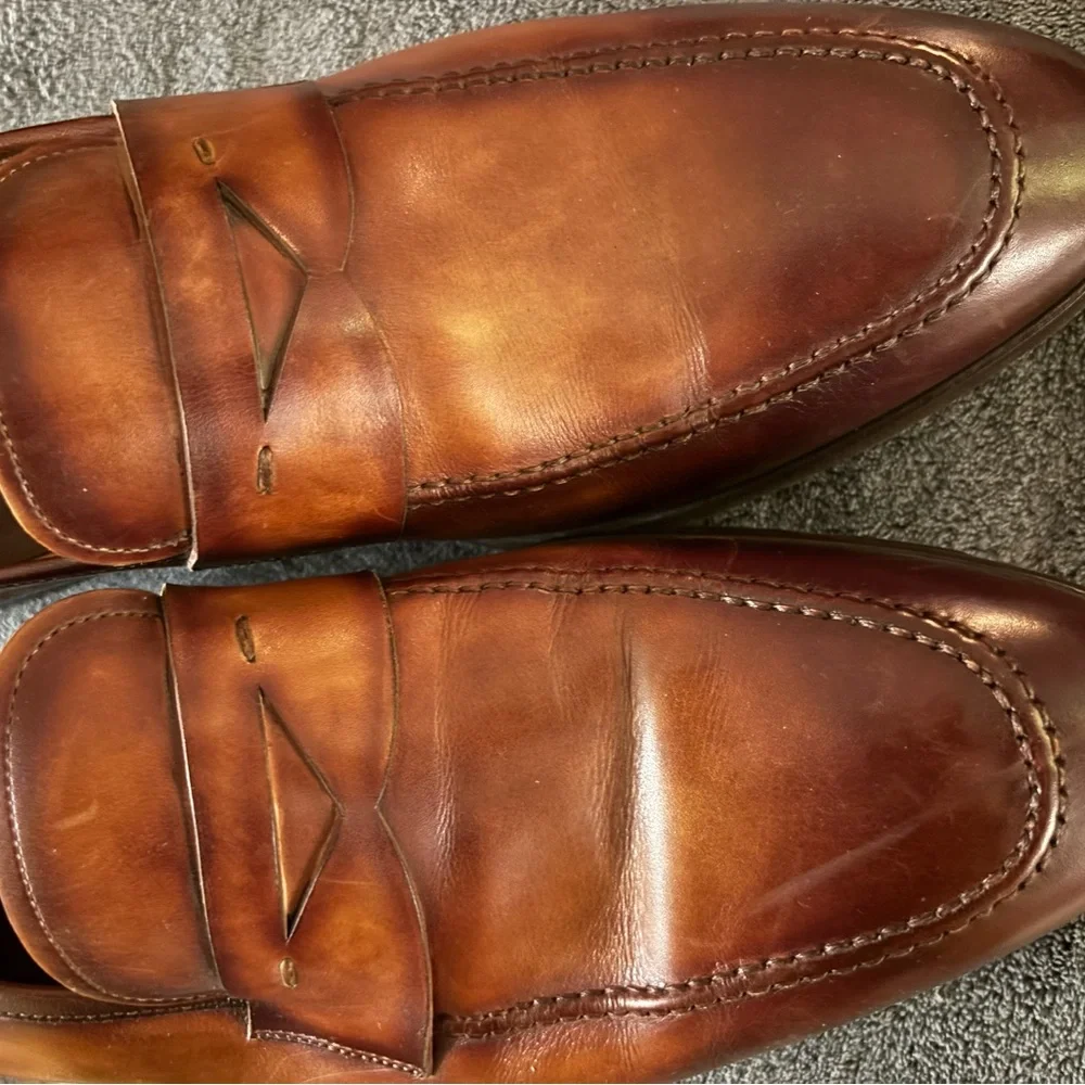 Magnanni Rich Brown‎ Leather Slip-On Loafers - Picture 10 of 12